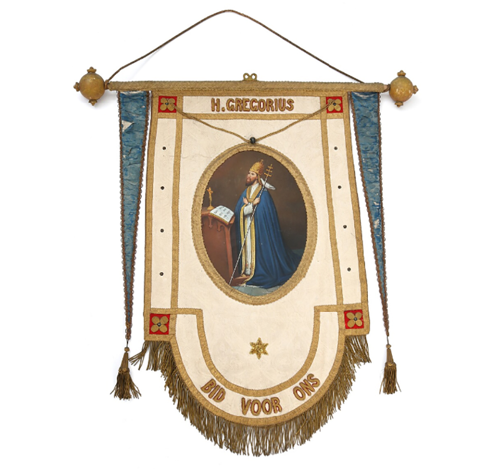 Хоругви с изображением Папы Римского Грегория I и Святого Бенедикта Нурсийского - фото - 6
