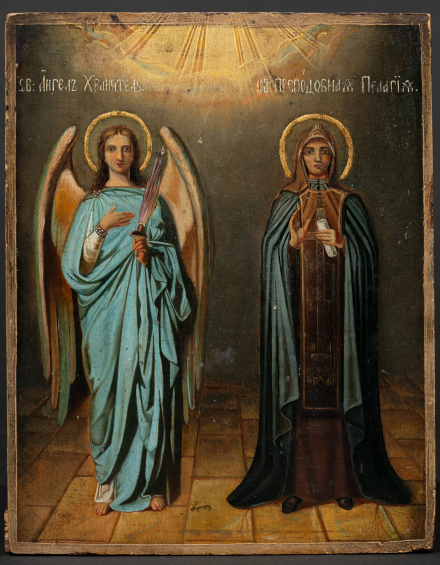 Икона Святая преподобная Пелагея с Ангелом Хранителем - фото - 2