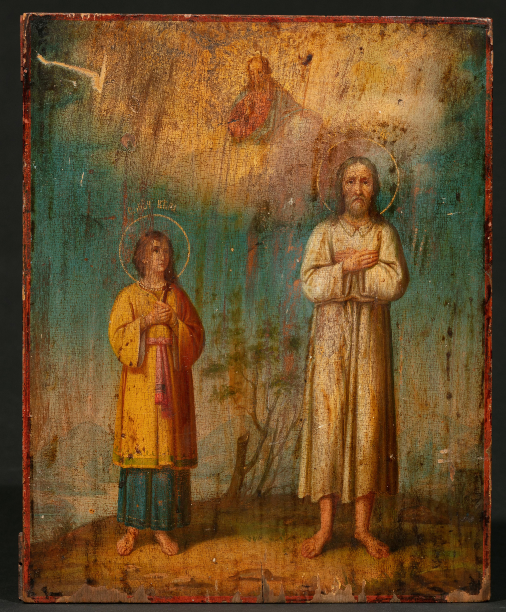 Икона Избранные святые мученица Вера и Алексий Человек Божий - фото - 2