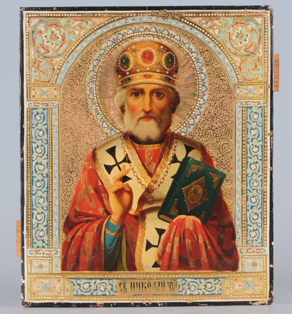 Икона Святой Николай Чудотворец в стиле модерн - фото - 2