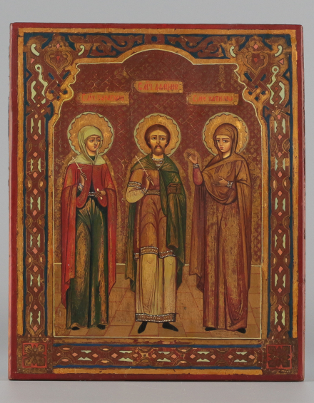 Икона Избранные святые Параскева, Дамиан, Татиана - фото - 5